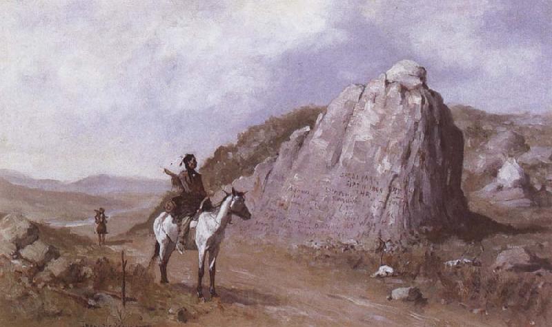 Frederic Remington The Rock of the Signature Norge oil painting art